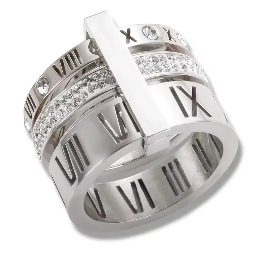 Silver Roman Numeral Ring – Unisex Style - Picture 2 of 5